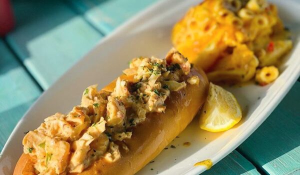 Lobster roll at Omar's Beach Hut in Providenciales, Turks and Caicos