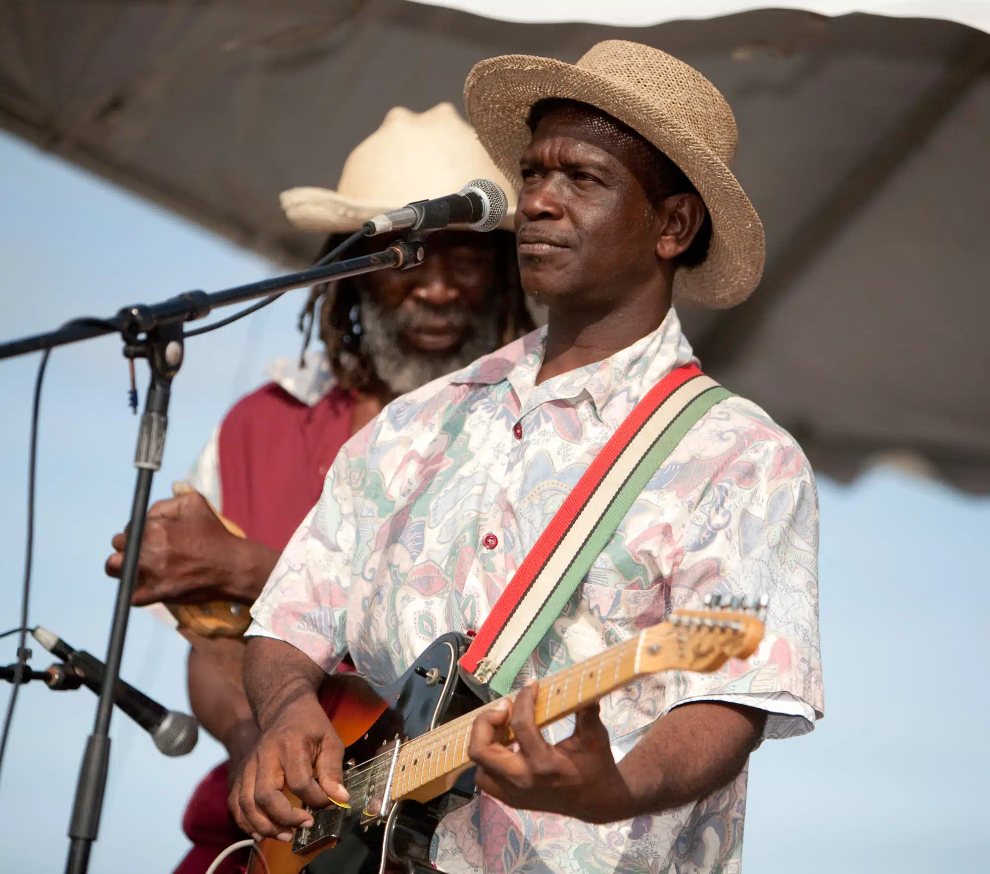 Local musicians at the weekly Fish Fry in Turks and Caicos